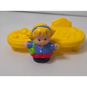 Mattel Little People Doll Lot 2001 Figure with Yellow Furniture